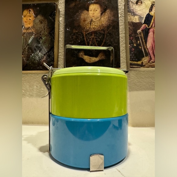 GoldFish Brand Melamine Bento Tiffin Carrier Vintage Snack - Picture 2 of 6